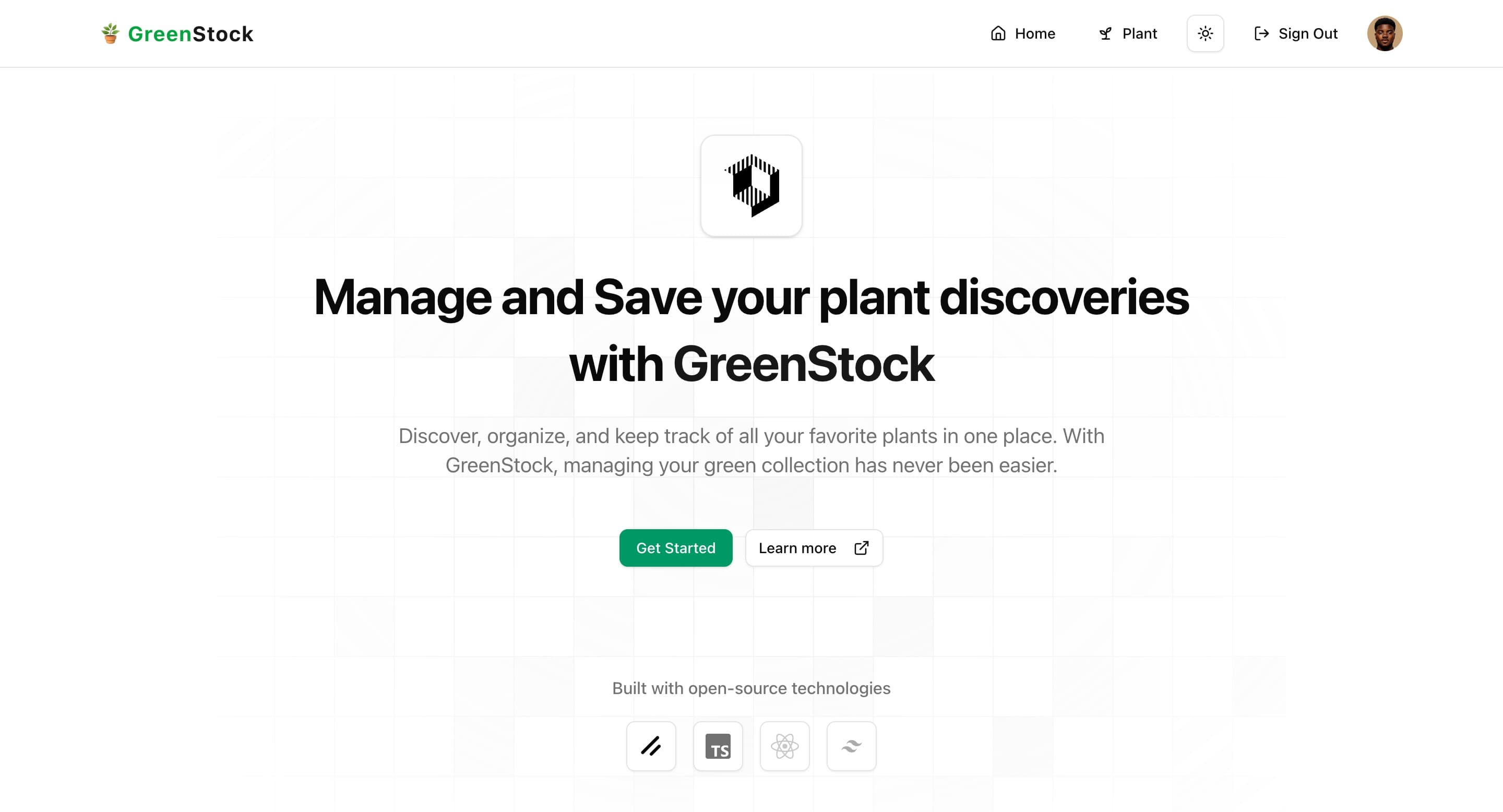 GreenStock project screenshot