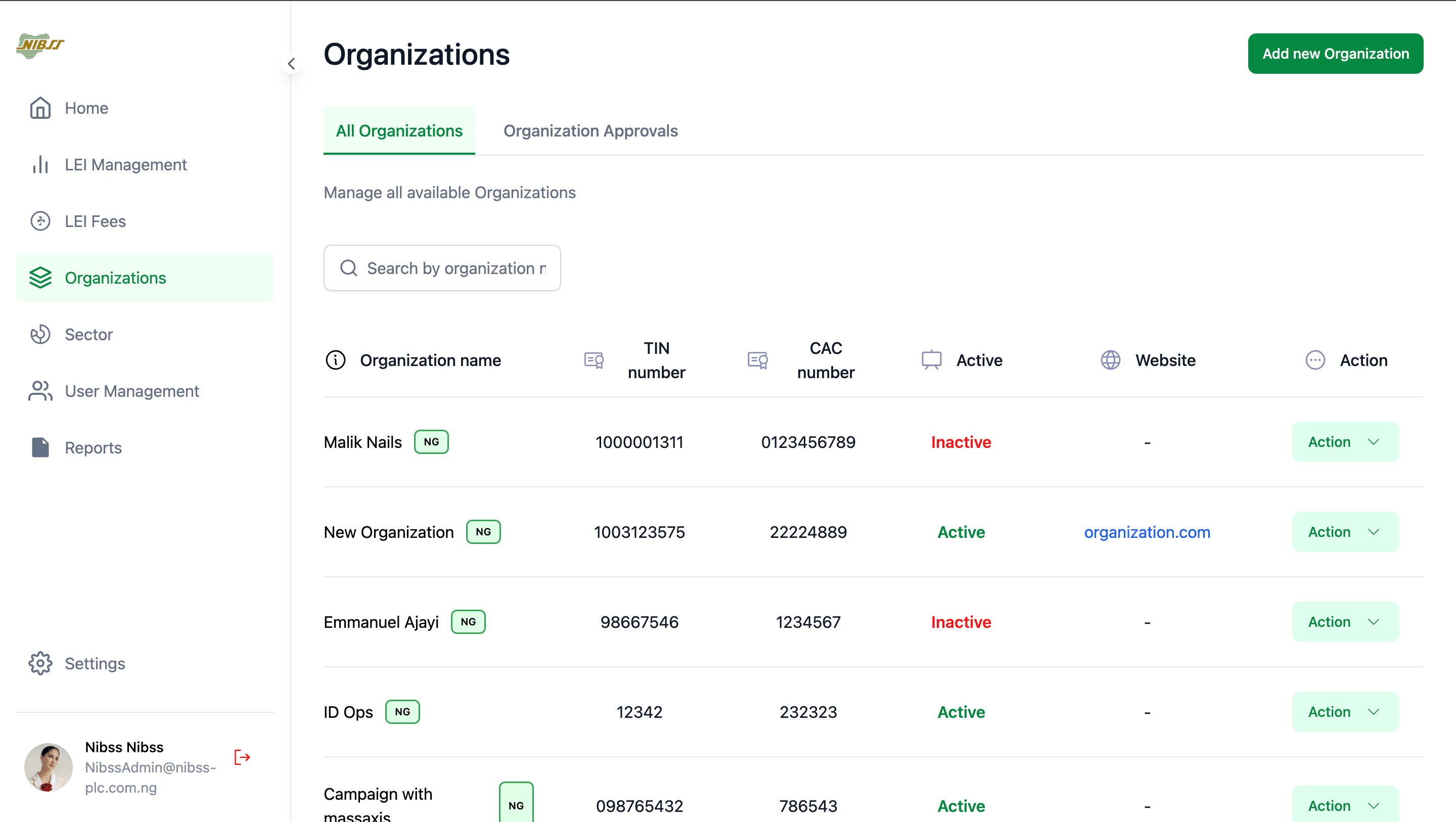 Nibss project screenshot