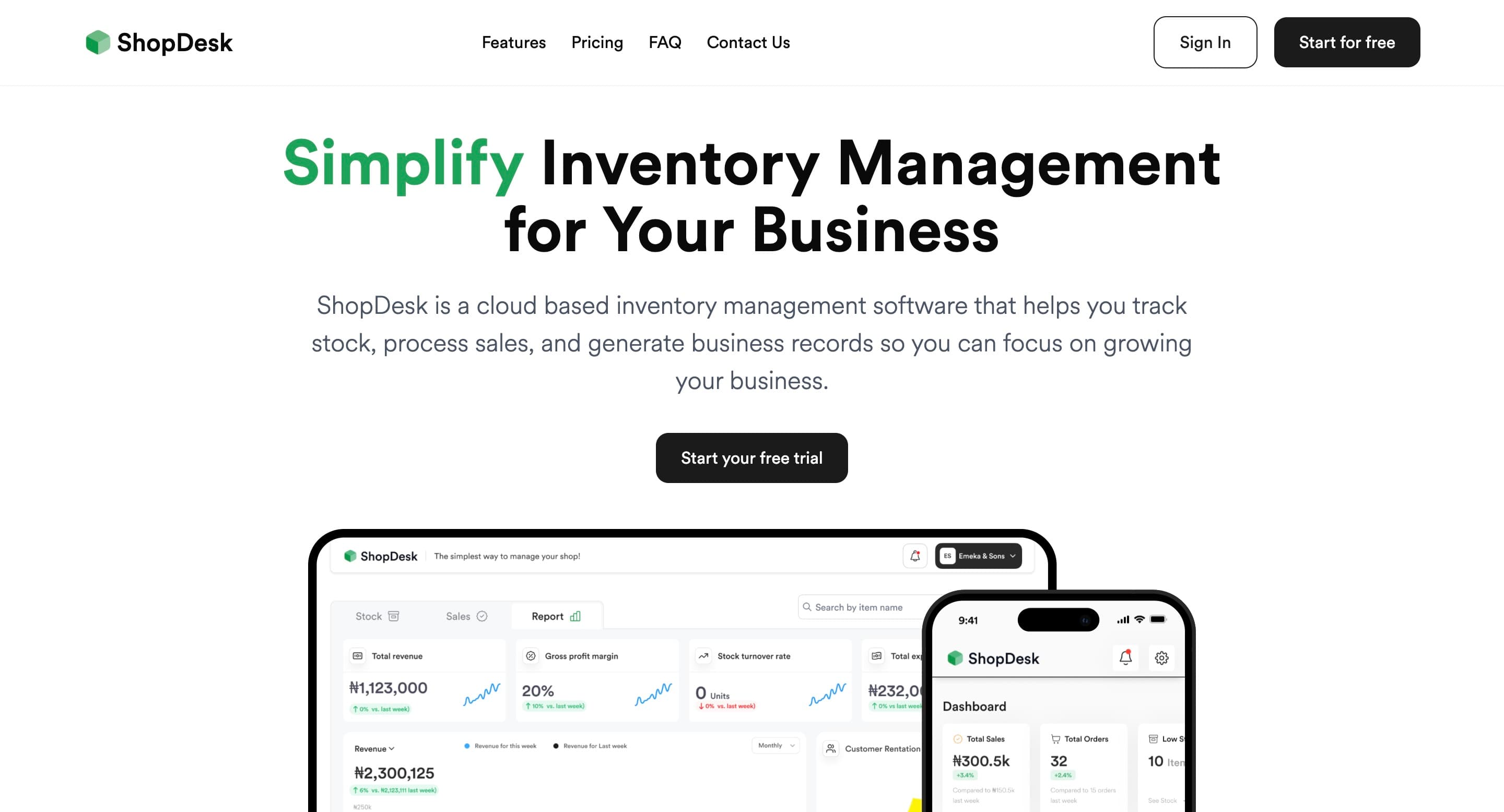 ShopDesk project screenshot